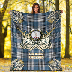 Napier Modern Tartan Gold Courage Symbol Blanket