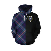Nevoy Tartan Hoodie Half of Me - Cross Style