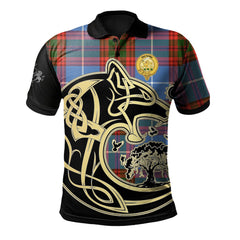 Newton Tartan Polo Shirt Viking Wolf