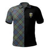 Nicolson Hunting Ancient Tartan Polo Shirt Half of Me - Cross Style