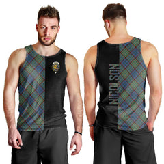 Nicolson Hunting Ancient Tartan Crest Men's Tank Top - Cross Style