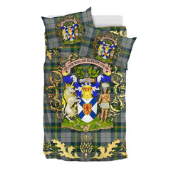 NovaScotia District Dress 02 Tartan Crest Bedding Set - Golden Thistle Style