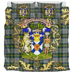 NovaScotia District Dress 02 Tartan Crest Bedding Set - Golden Thistle Style