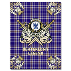 Ochterlony Tartan Gold Courage Symbol Blanket