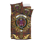 Ogilvie (Ogilvy) 02 Tartan Crest Bedding Set - Golden Thistle Style