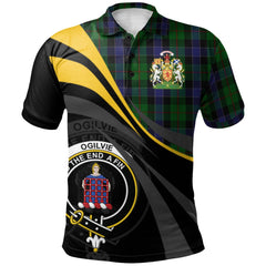 Ogilvie (Ogilvy) of Inverarity Tartan Polo Shirt - Royal Coat Of Arms Style