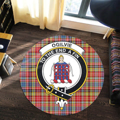 Ogilvie of Airlie Ancient Tartan Crest Round Rug
