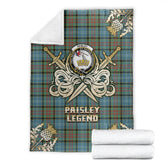 Paisley Tartan Gold Courage Symbol Blanket
