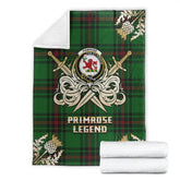 Primrose Tartan Gold Courage Symbol Blanket