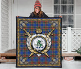 Beath Ancient Tartan Crest Premium Quilt - Celtic Thistle Style
