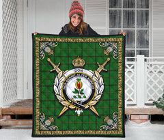 Don Tartan Crest Premium Quilt - Celtic Thistle Style