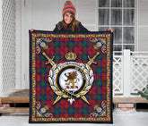 Fotheringham Tartan Crest Premium Quilt - Celtic Thistle Style