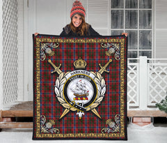 Harkness Dress Tartan Crest Premium Quilt - Celtic Thistle Style