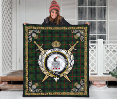 Kincaid Tartan Crest Premium Quilt - Celtic Thistle Style