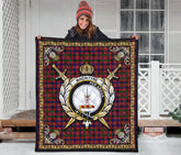 MacIntyre Modern Tartan Crest Premium Quilt - Celtic Thistle Style