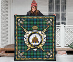 MacKenzie Ancient Tartan Crest Premium Quilt - Celtic Thistle Style