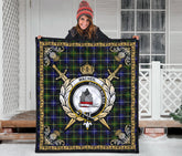 MacNeil of Barra Modern Tartan Crest Premium Quilt - Celtic Thistle Style