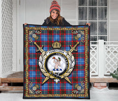 Pennycook Tartan Crest Premium Quilt - Celtic Thistle Style