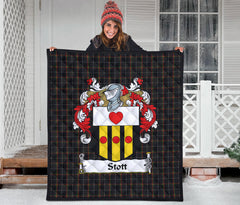 Stott Family Tartan Crest Quilt