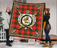 MacFie Tartan Crest Premium Quilt - Celtic Thistle Style