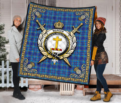 Mercer Modern Tartan Crest Premium Quilt - Celtic Thistle Style