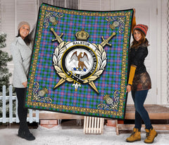 Ralston Tartan Crest Premium Quilt - Celtic Thistle Style