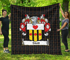 Stott Family Tartan Crest Quilt