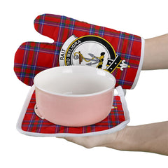 Rait Tartan Crest Oven Mitt And Pot Holder (2 Oven Mitts + 1 Pot Holder)