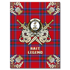 Rait Tartan Gold Courage Symbol Blanket