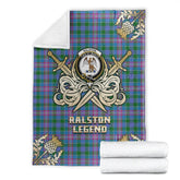 Ralston Tartan Gold Courage Symbol Blanket