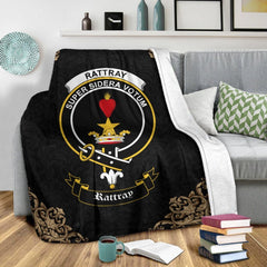 Rattray Crest Tartan Premium Blanket Black