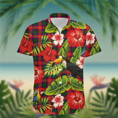 Riddell Tartan Hawaiian Shirt Hibiscus, Coconut, Parrot, Pineapple - Tropical Garden Shirt