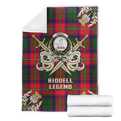 Riddell Tartan Gold Courage Symbol Blanket