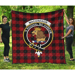 Rob Roy Macgregor Tartan Crest Quilt