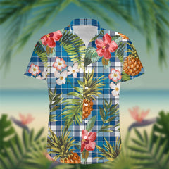 Roberton Tartan Hawaiian Shirt Hibiscus, Coconut, Parrot, Pineapple - Tropical Garden Shirt