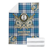 Roberton Tartan Gold Courage Symbol Blanket