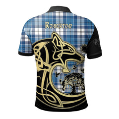 Roberton Tartan Polo Shirt Viking Wolf