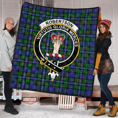 Robertson Hunting Modern Tartan Crest Quilt
