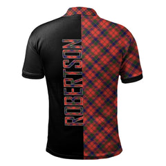 Robertson Modern Tartan Polo Shirt Half of Me - Cross Style
