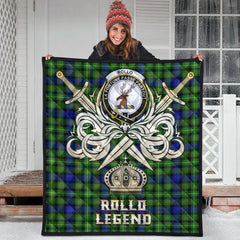 Rollo Modern Tartan Crest Legend Gold Royal Premium Quilt
