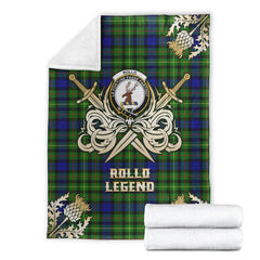Rollo Modern Tartan Gold Courage Symbol Blanket