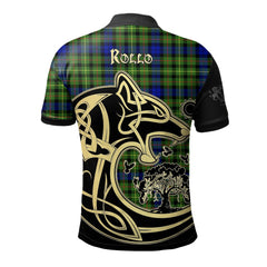 Rollo Modern Tartan Polo Shirt Viking Wolf