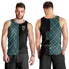 Rose Hunting Ancient Tartan Crest Men's Tank Top - Cross Style