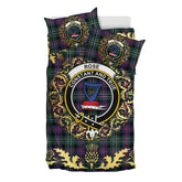 Rose Hunting Modern Tartan Crest Bedding Set - Golden Thistle Style