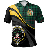 Ross Hunting Modern Tartan Polo Shirt - Royal Coat Of Arms Style