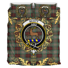 Scott Brown Ancient Tartan Crest Bedding Set - Golden Thistle Style