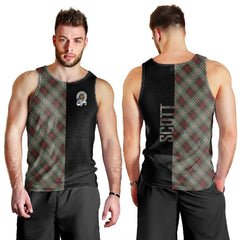 Scott Brown Ancient Tartan Crest Men's Tank Top - Cross Style