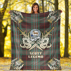 Scott Brown Ancient Tartan Gold Courage Symbol Blanket