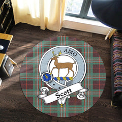 Scott Brown Ancient Tartan Crest Round Rug