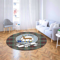 Scott Brown Ancient Tartan Crest Round Rug